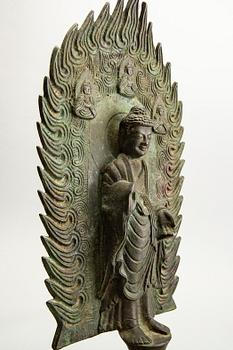 A Chinese bronze Buddha figurine 21st century.