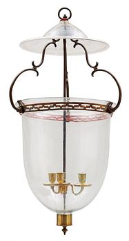 746. A Swedish 18th century three-light hanging-lamp.