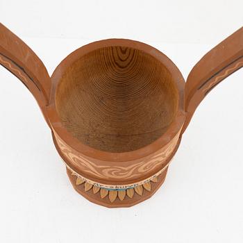 Erik Westberg, a crown cup, Rengsjö, Sweden, signed and dated 1987.