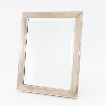 Table mirror/Frame sterling Swedish import marks mid-20th century.