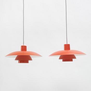 Poul Henningsen, ceiling lamps, a pair, "PH4", Louis Poulsen, Denmark.