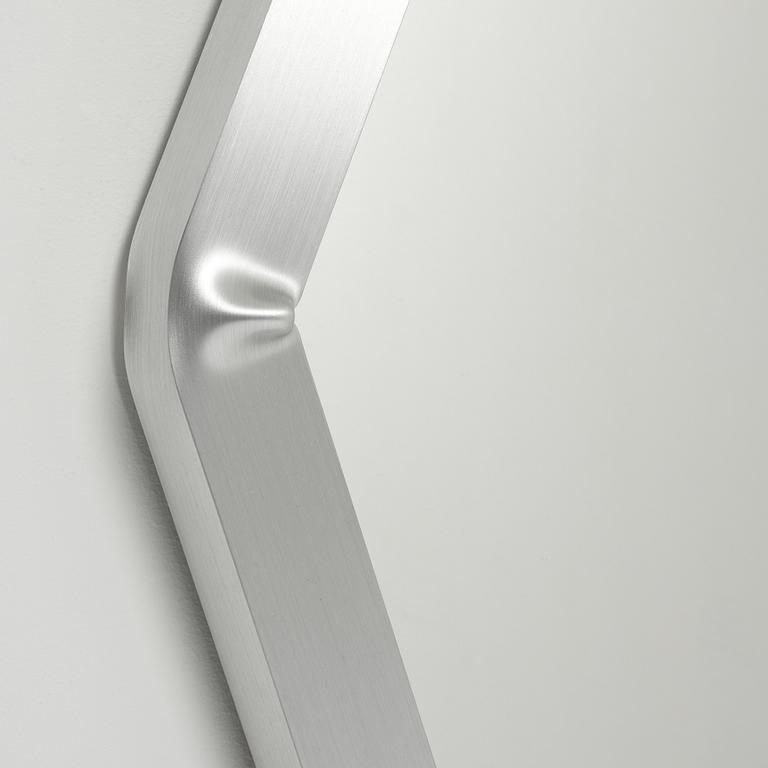 David Taylor, a unique wall mirror, "Aluminium Mirror", Studio Mellösaverken, Sweden, 2024.