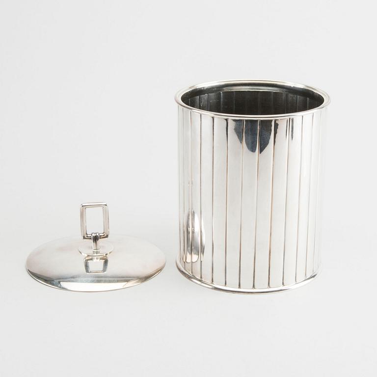 SIGVARD BERNADOTTE, burk med lock, sterling silver Georg Jensen.
