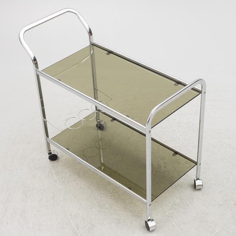 A serving trolley, 1980s.