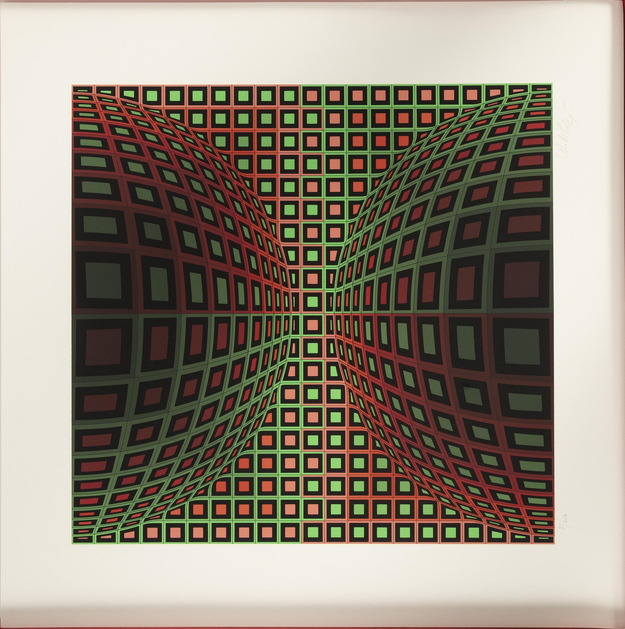 Victor Vasarely, portfolio with 5 silkscreen in colours, 1977, signed 85/250.