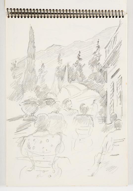 Lotte Laserstein, 4 skissböcker med blyertsteckningar.