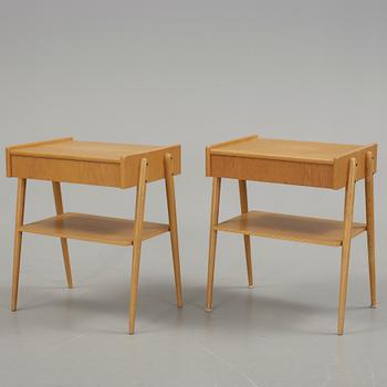 SÄNGBORD, ett par, 1900-talets andra hälft.