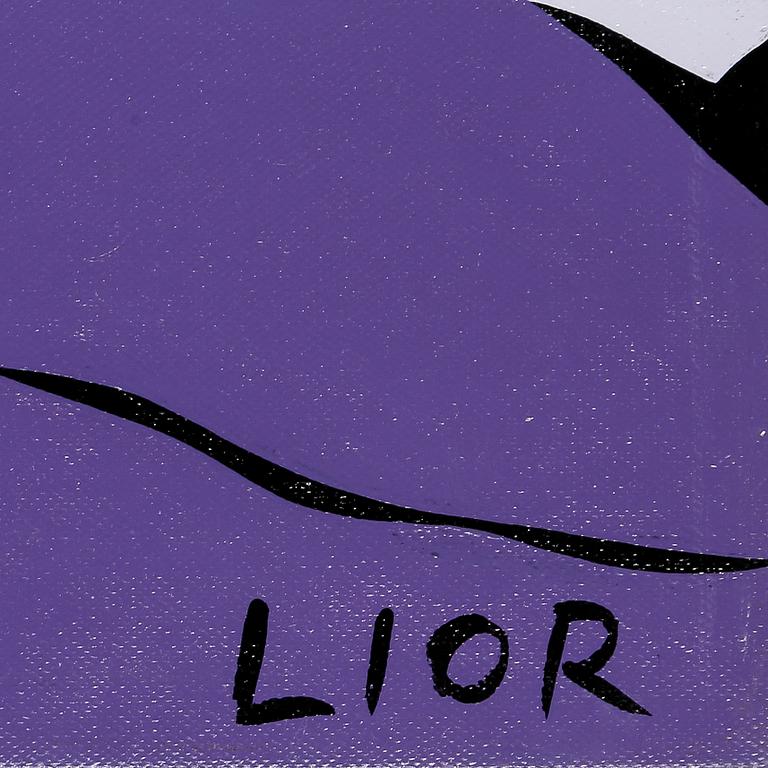 RON LIOR, akryl på duk, signerad.