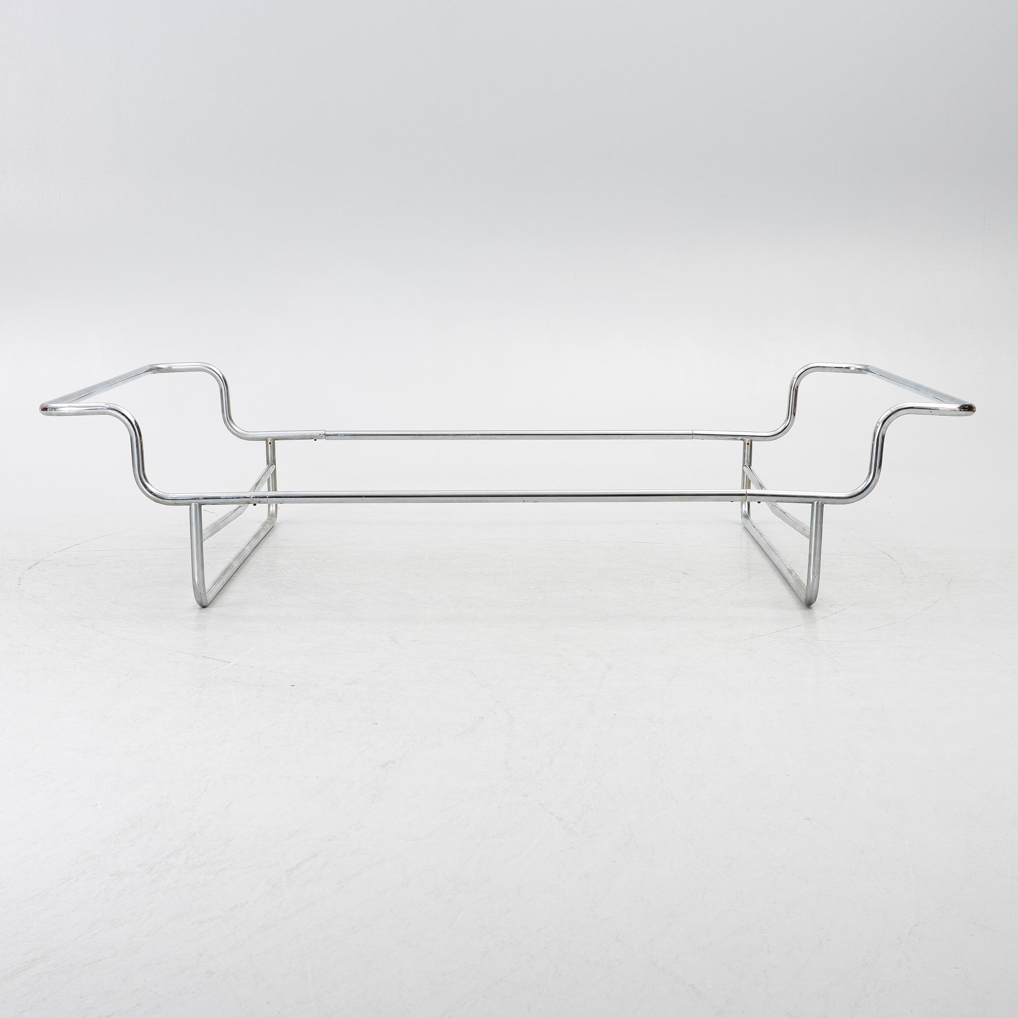 Bruno Mathsson, a chrom-plated bedframe, 'Ulla', DUX, Sweden, 1970's.