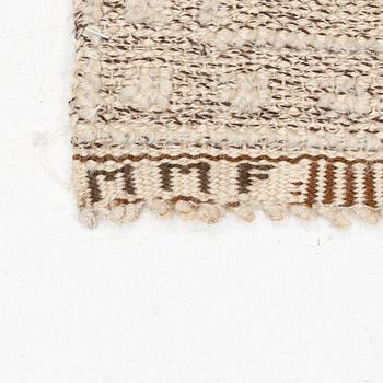 Märta Måås-Fjetterström, a carpet "Vita spetsporten", knotted pile in relief, approximately 143 x 70 cm, signed  MMF.