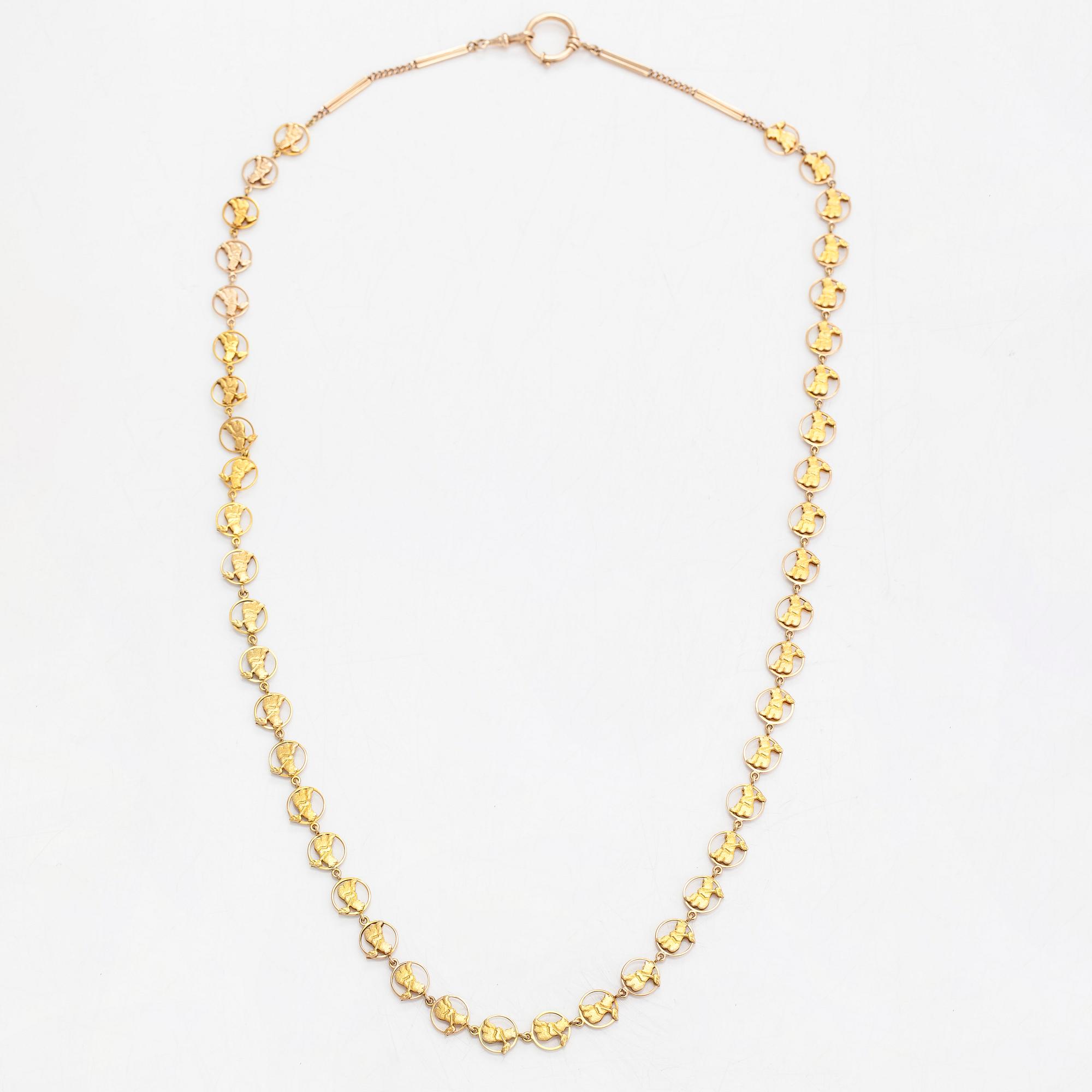 Klockkedja, 14K guld.