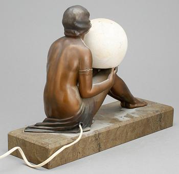 BORDSLAMPA, art decó, 1900-talets första hälft.