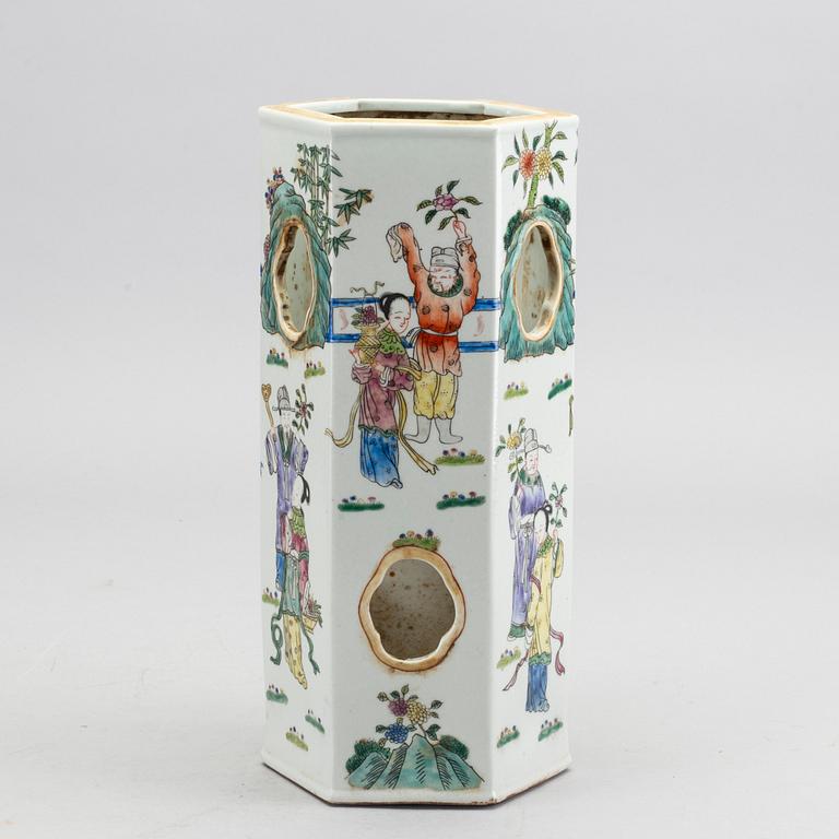 A Chines 20th century wig stand.