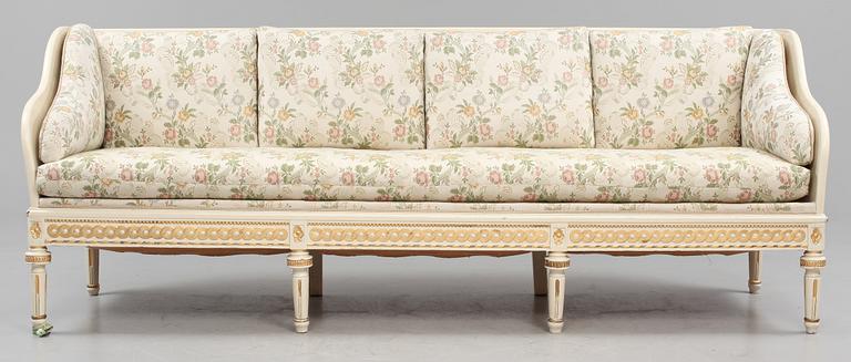 TRÅGSOFFA, gustaviansk stil, 1800/1900-tal.