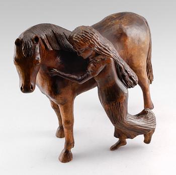 SKULPTUR, skuret trä, 1900-talets första hälft.