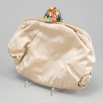 DOLCE & GABBANA, a satin clutch.