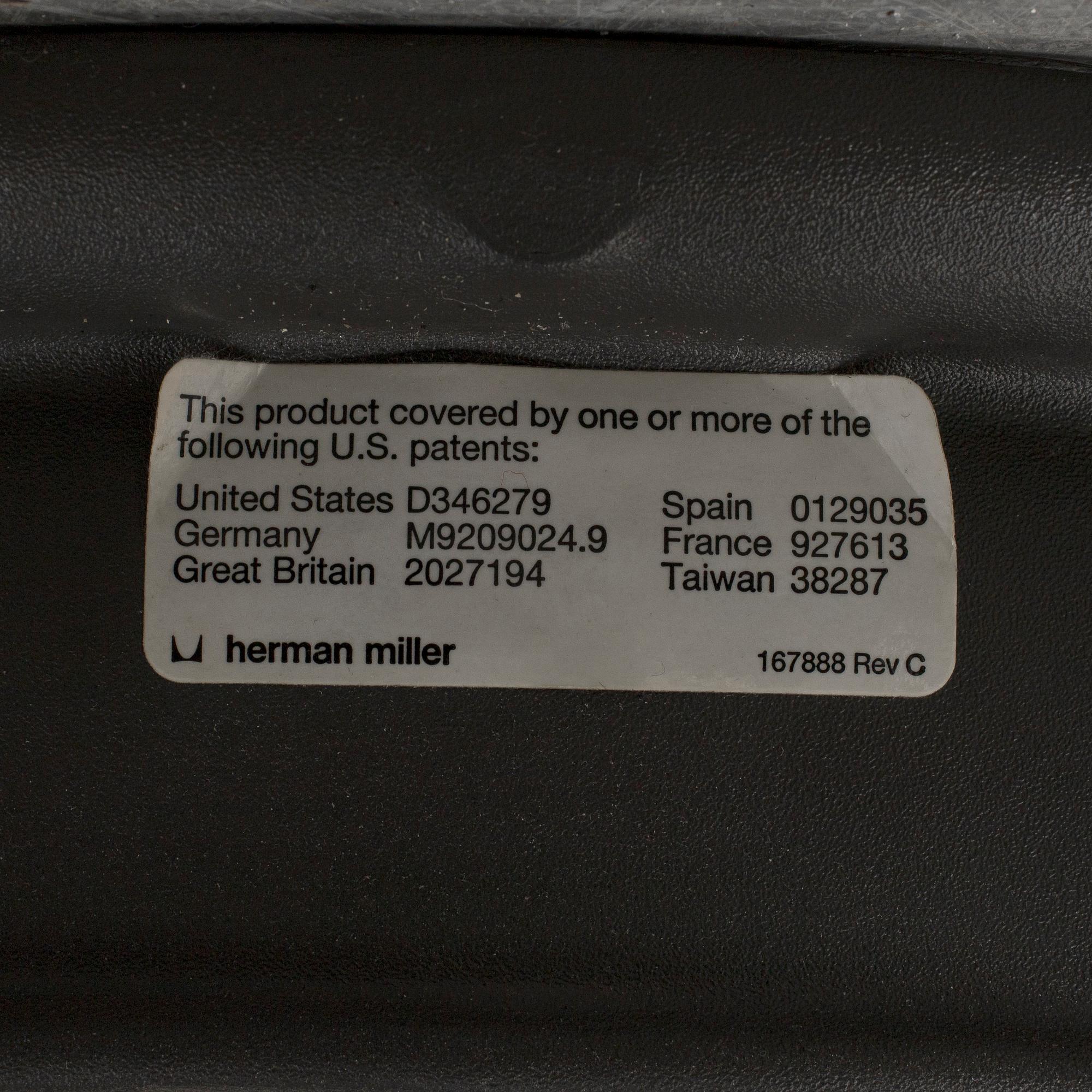 DON CHADWICK / BILL STUMPF, skrivbordsstol, "Aeron", Herman Miller, 1990/2000-tal.