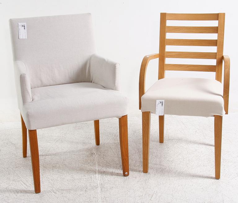 FÅTÖLJ SAMT KARMSTOL.