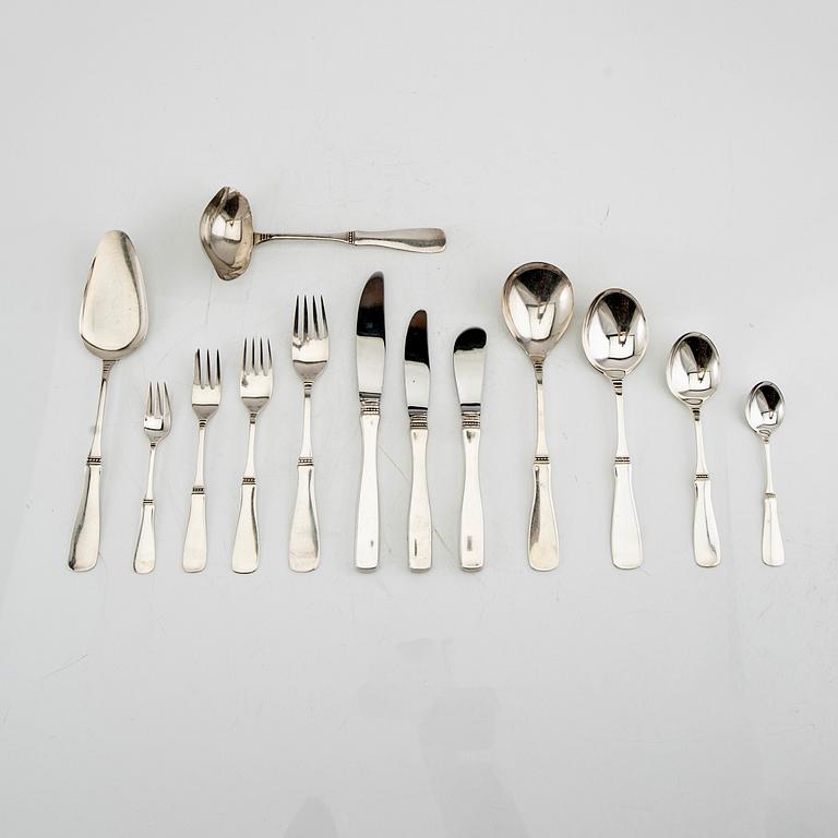 Cutlery 112 pieces "Uppsala" silver MGAB 1959-1989.