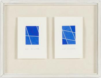 Einar Höste, "Q45, L45", 2 pcs, small framed together.