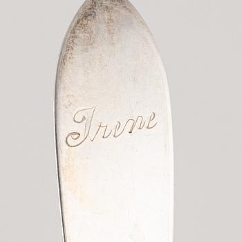 Skedar, 52 st, silver, i etuier, bl a modell Tornedal.