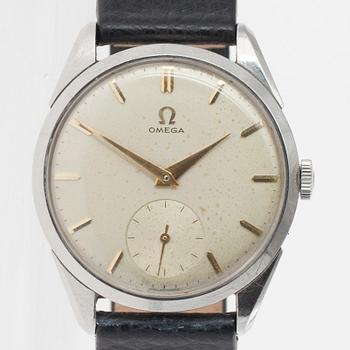 ARMBANDSUR, herr, Omega, stål 1950-60-tal.