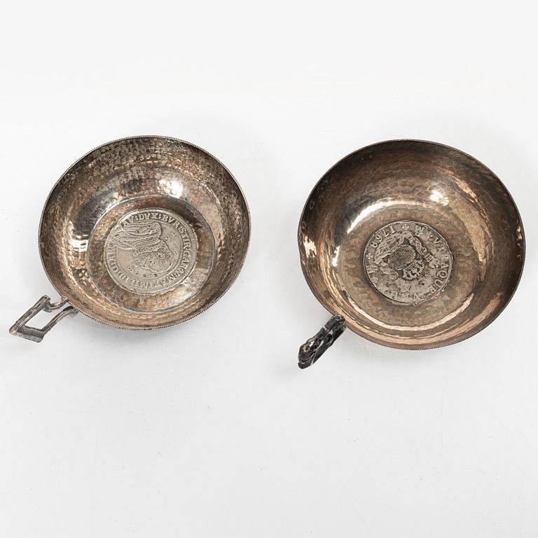 Silver, 15 pieces, 19th-20th century.