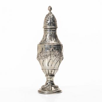 Sugar caster, silver, Louis XVI style, early 20th century.