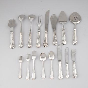 A Finnish silver cutlery, second half of the 20th century (63 pieces).