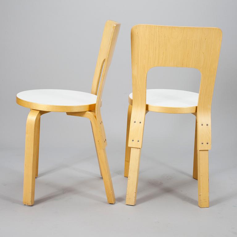 STOLAR, 2 st, modell 66, Alvar Aalto Artek.