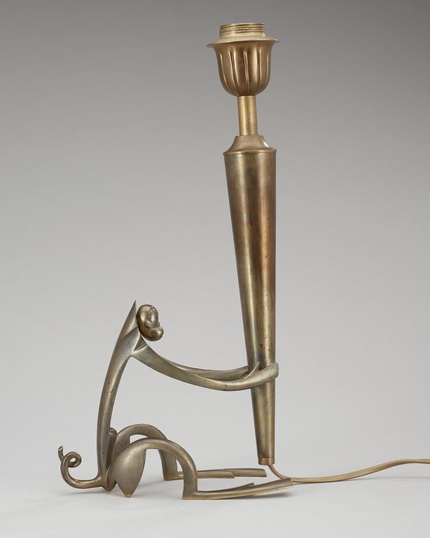 A Hagenauer bronze table lamp, Vienna, Austria.