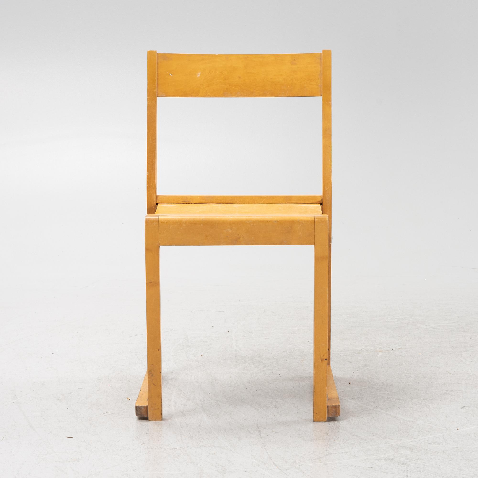 Sven Markelius, a set of seven chairs, mid 20th Century.