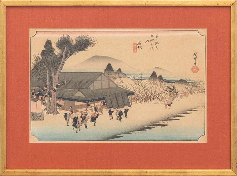 Ando Utagawa Hiroshige, efter, "Ishibe".