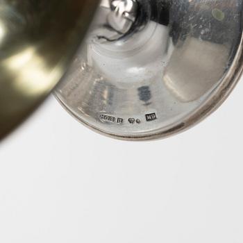 Cocktail glasses, 10 pcs, silver, MGAB, Uppsala 1955-1962.