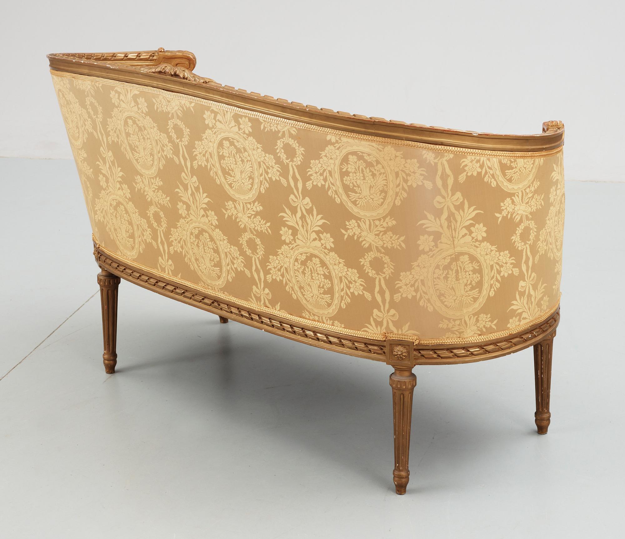 SALONGSGRUPP, 11 delar. Gustaviansk stil. 1900-tal.