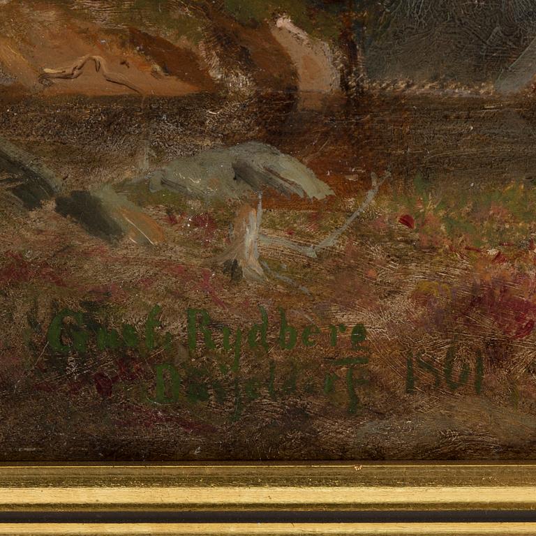 GUSTAF RYDBERG, oil on canvas, signed and dated Düsseldorf 1861.