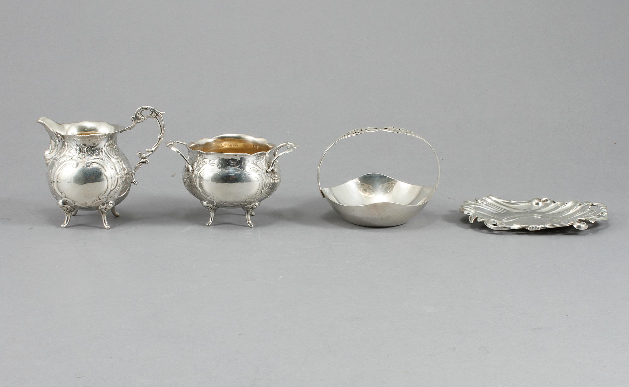 PARTI SILVER, 5 delar, bla Gewe, 1900 -tal. Vikt 576 g.