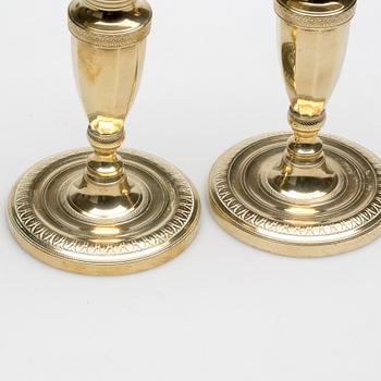 LJUSSTAKAR, ett par, senempire, 1800-talets mitt.
