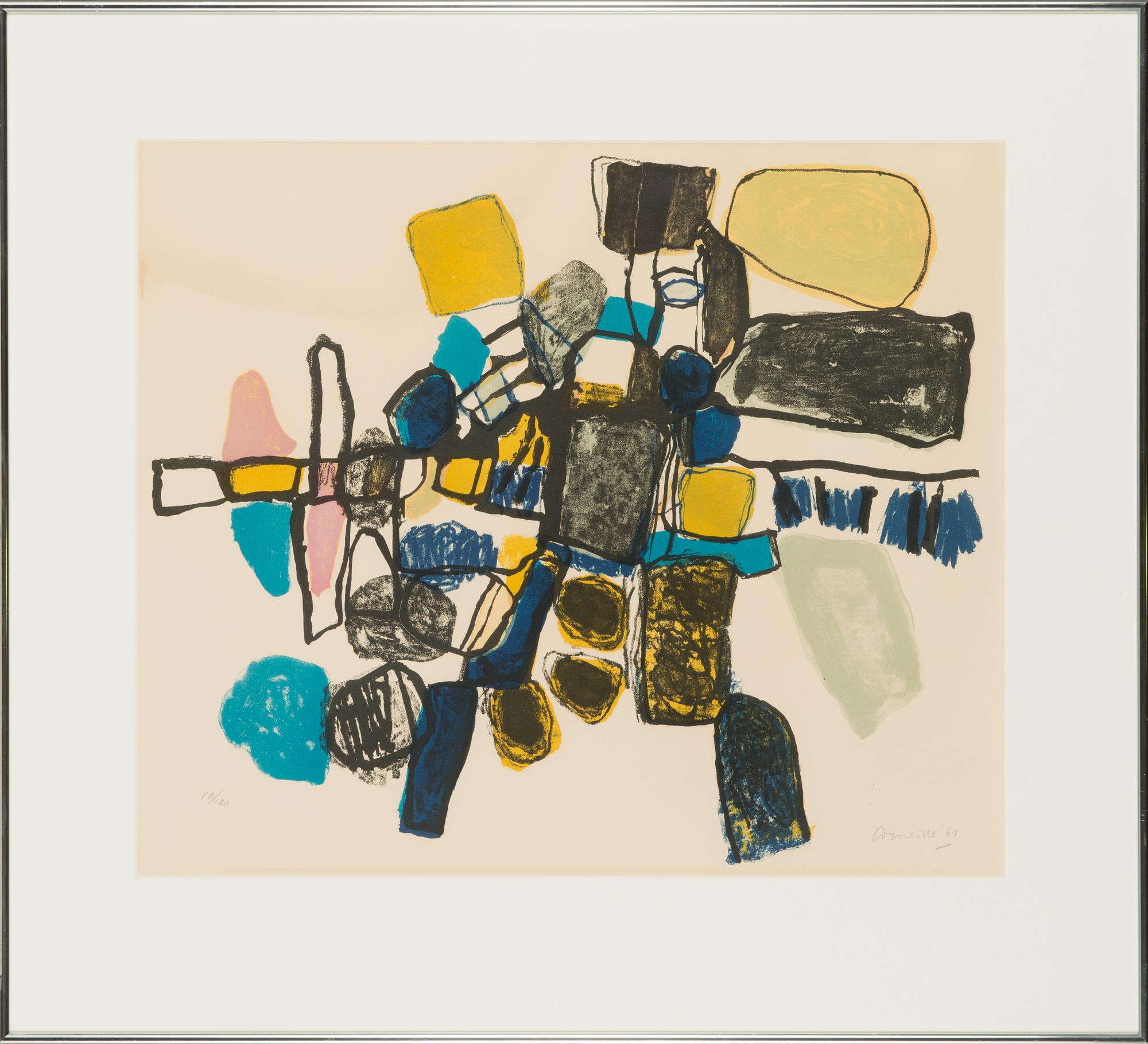Beverloo Corneille, lithograph in colours, signed and dated -61, numbered 10/120.