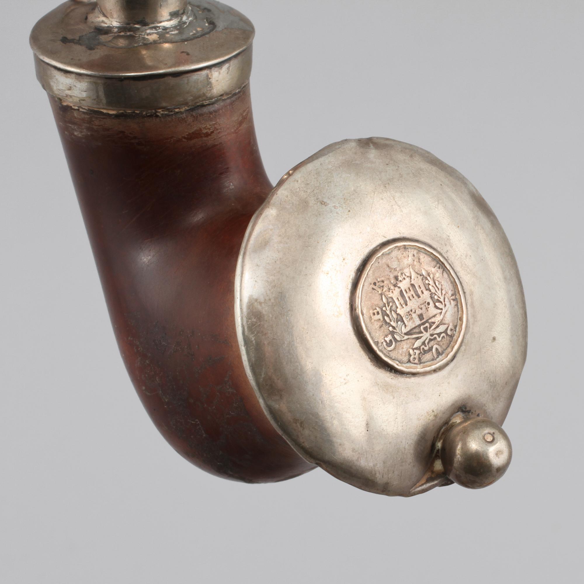 LÅNGPIPOR, 3 st, sjöskum, 1800-tal.
