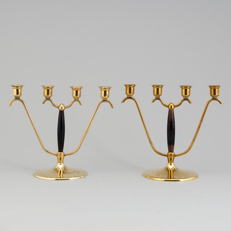 a pair of chandeliars by O. H. Lagerstedt, Eskilstuna, 1950's.