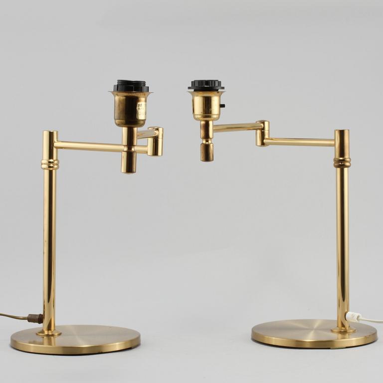 BORDSLAMPOR, ett par, Evå, Värnamo, 1900-talets andra hälft.