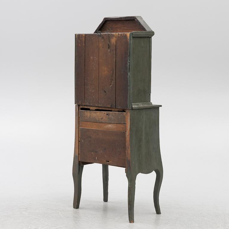 A painted cabinet, about 1800.