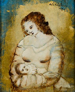 Unto Koistinen, Mor och barn.