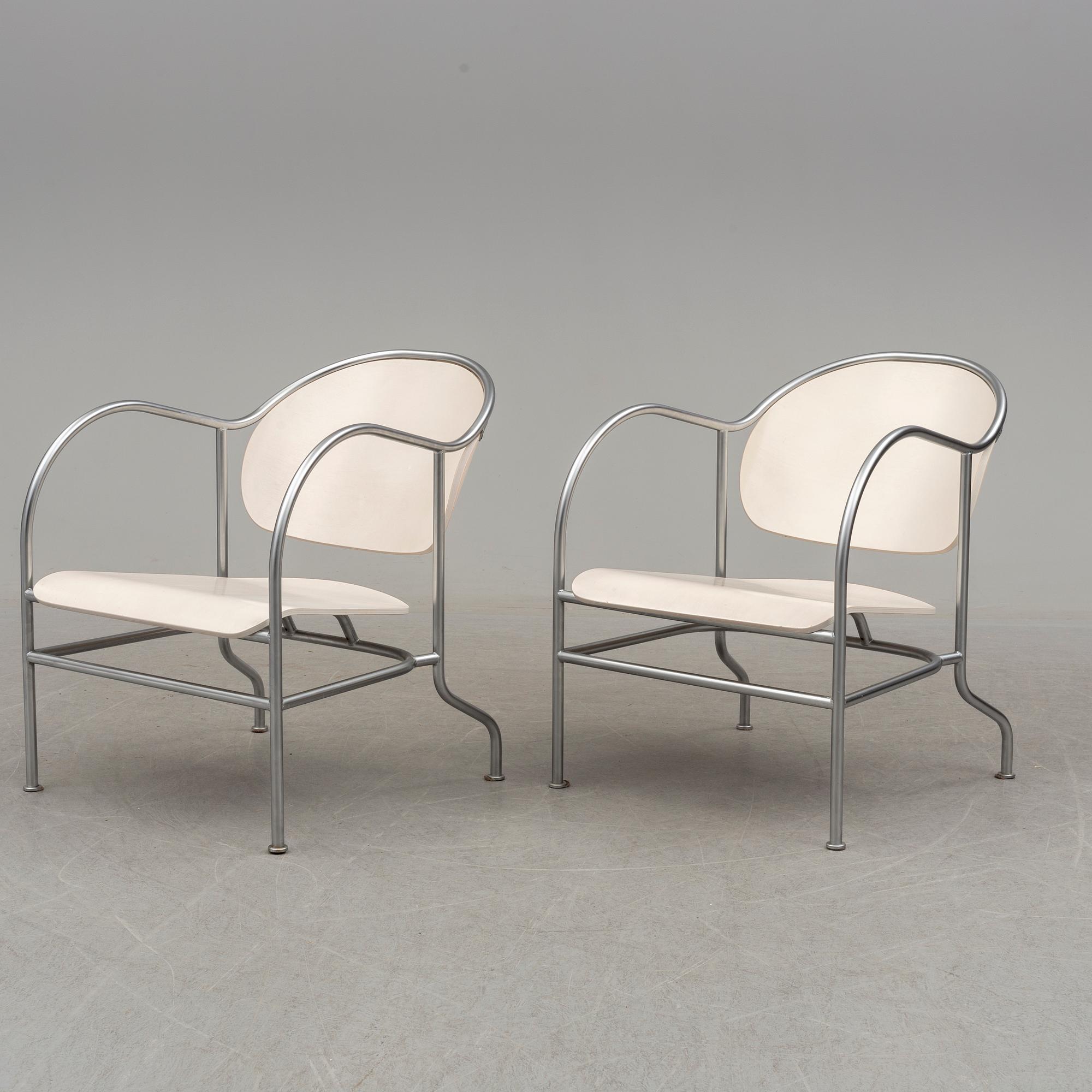 A pair of end of the 20th century  'Sven' chairs by Mats Theselius for Källemo.