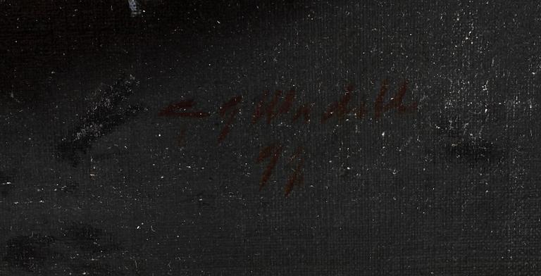 CARL GABRIEL WADELL, olja på duk. Sign o dat 94.