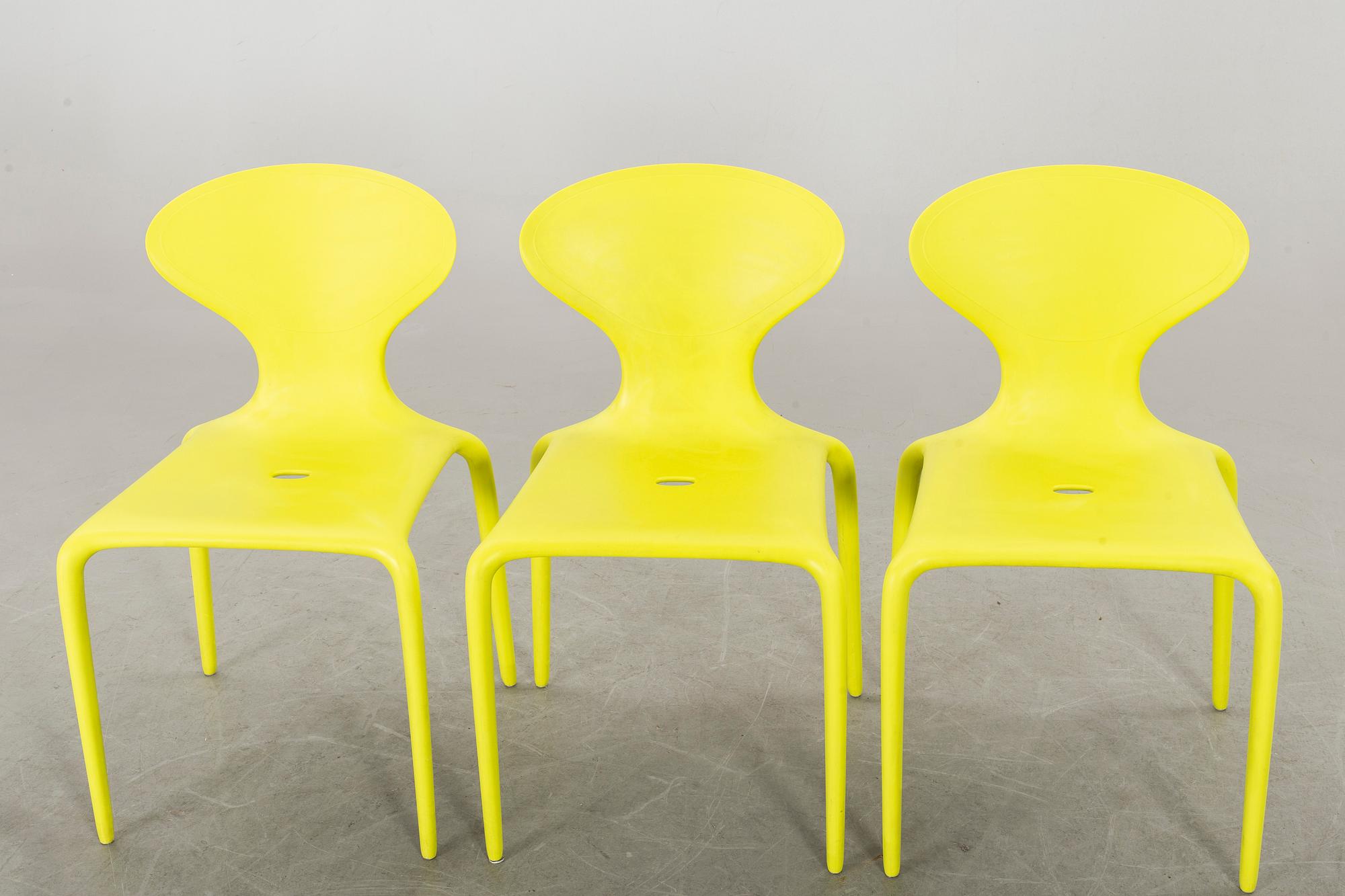 3 "SUPERNATURAL" CHAIRS BY ROSS LOVEGROVE, Moroso, Italy.