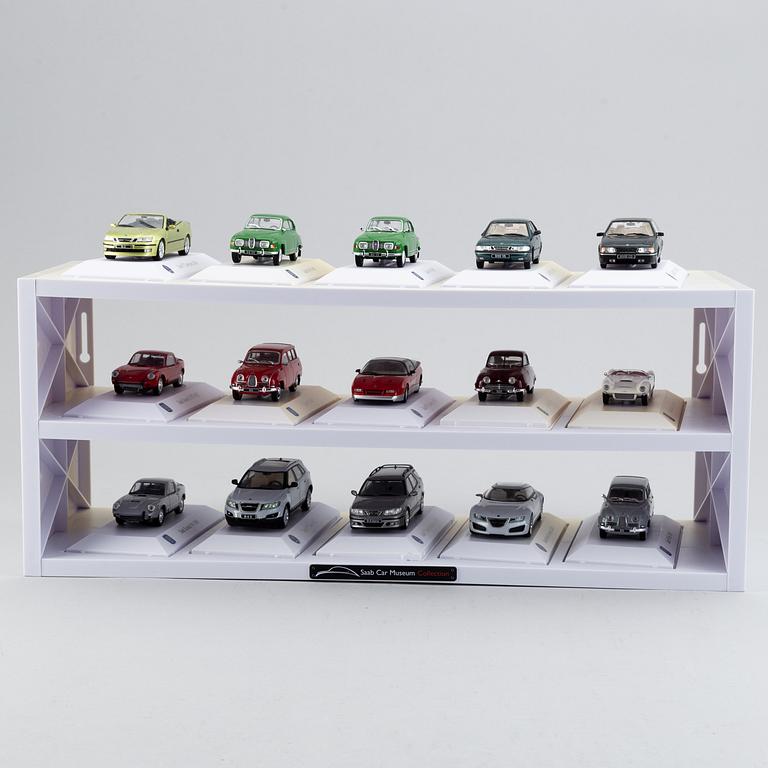 Modellbilar, 30 st, "Saab car museum".