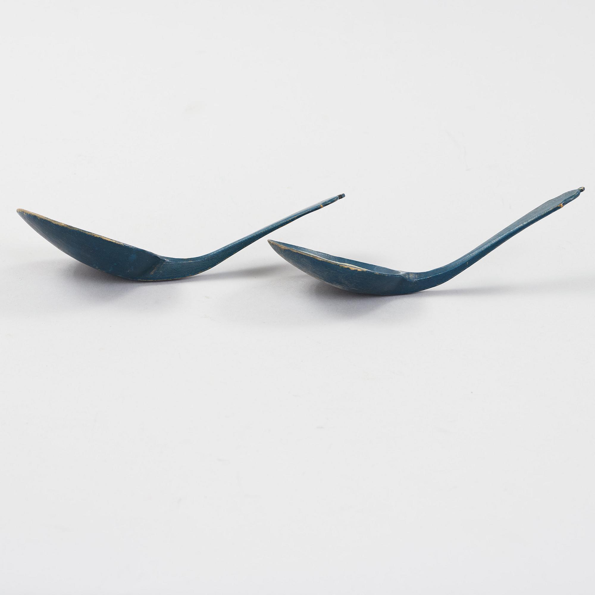 two swedish wooden spoons from the 19th century.