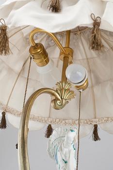 A table lamp with a porcelain figurine by Rosenthal, first half of the 20th century.
